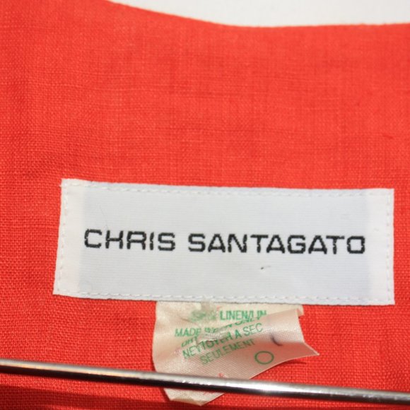 Chris Santagato 100% Linen Skirt Suit. (2 pcs) - Picture 2 of 7